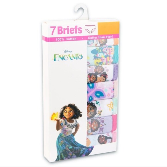 Girls Encanto 7 Pack Character Underwear, Size 8 - Picture 1 of 9